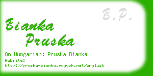 bianka pruska business card